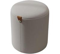 VZXATYOP Tabouret De Coiffeuse Décoratif Rond Repose-Pieds Haut Tabouret Rembourré avec Poignée Maquillage Moderne for Chambre Ou Salon(Grey)