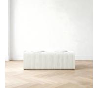 VZXATYOP Tabouret en Papier Accordéon Rétractable avec Coussin Pouf Pliant Robuste Portable Et Peu Encombrant 3,1/3,9/5,9/7,9 Pouces D'épaisseur for Salon L'entrée Bureau(White,2seats)