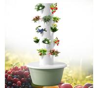 VZXATYOP Tour Aéroponique À 5 Couches for Jardin, Système De Culture Verticale Intérieur/extérieur avec Pompe Contrôlée par Minuterie for Herbes Et Légumes(Green)