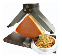 VzxCrue Appareil à Raclette éLectrique Professionnel, 900 W, Angle RéGlable, en Acier Inoxydable,Demi-Meule à Fromage RéGlable, pour Restaurants Occidentaux
