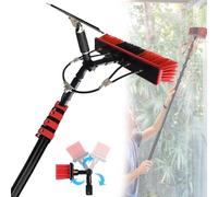 VzxCrue Brosse De Nettoyage pour Panneaux PhotovoltaïQues, Kit De Nettoyage pour Panneaux Solaires, Perche De Nettoyage De Vitres De 3,6 à 12 M, IdéAle pour Nettoyer Les Vitres 9M/30FT
