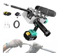 VzxCrue Enfileur De Fil éLectrique, Dispositif D'Enfilage pour éLectricien, Outil D'Extraction De CâBle/Fil pour Tuyau à Angle Droit, Fente Murale Et Conduit De Sol 2Battery