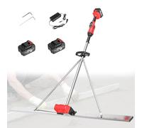 VzxCrue Kit Vibratoire pour Chape De BéTon Grande Capacité Niveleuse Vibrante Au Lithium RèGle De Grattage du BéTon AlimentéE par Batterie pour Les Sols en BéTon 2Batteries-1.5M