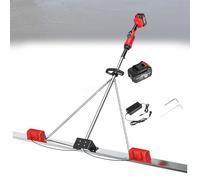 VzxCrue RèGle pour Gratter Le BéTon Machine Vibrante éLectrique sans Fil pour La Finition du Ciment avec 9 Vitesses RéGlables Et Affichage De La Puissance 1Batteries-1.5M