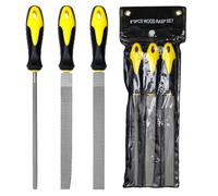 VZXZXE Lot de 3 râpes en bois - Limes en métal - Limes à bois professionnelles - Râpe plate - Demi-ronde et ronde - Pour le travail du bois, le bricolage, l'artisanat