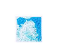 VZZCGJVT Tapis sensoriel Liquide 3D texturé pour Enfants Montessori, Tapis sensoriels pour Le Sol pour soulager Le Stress et s'amuser à Manipuler,Bleu