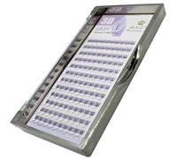 W 3D Lashes Volume cils éventails finis Extension de cils C, D-Curl Macy, Epaisseur:0.15mm, Courbure:Courbure D, Dimension:MIX 2 4x10mm.4x12mm.4x14mm