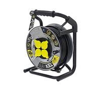 W-98686 Rallonge 3 x 2,5 mm² douilles tambour : 4 caoutchouc noir KEL