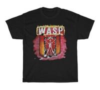 W.A.S.P. Wasp 1984 Self Titled Album Skeleton in The Rack Shirt Lawless Unisex 100% Cotton Short-Sleeve T-Shirts Black XXL
