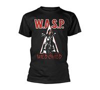 W.A.S.P. Wild Child Homme T-Shirt Manches Courtes Noir XXL 100% Coton Regular/Coupe Standard