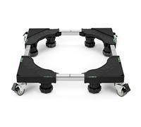 W B D WEIBIDA Socle Machine a Laver 4 Roulettes Verrouillables avec 8 Pieds Rembourrés, Charge 300KG Support Machine à Laver, Largeur Réglable de 40-62cm, Hauteur de 11-12.5cm Support Électroménager