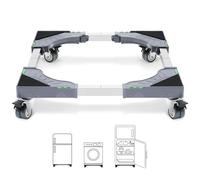 W B D WEIBIDA Support Machine à Laver 4 roulettes Verrouillables, Charge 200KG Socle Machine a Laver, Largeur Réglable de 40-62cm Support Électroménager pour Machine A Laver,Sèche-Linge,Réfrigérateur
