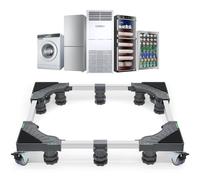 W B D WEIBIDA Support pour Machine à Laver Amélioré avec 10 Pieds et 4 Roues, Largeur Ajustable de 61-78cm, Socle Antidérapant et Amortissant pour Grands Lave-Linge, Sèche-Linge et Réfrigérateur, Gris