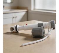 W.C. Vanne d'entrée G3/8 Mécanisme flotteur Fonctionnement silencieux W.C. | Design télescopique, corps en ABS, tige en laiton, joint anti-fuite, construction