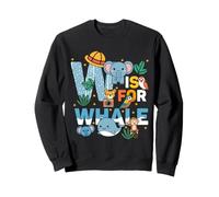 W est pour Whale Zoo Animals Zoo, Excursion au Zoo, Jungle Zoo Day Sweatshirt