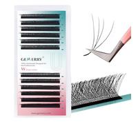 W Gemerry 4D Extensions individuelles de 0,07 mm D Curl 9 mm Noir russes de volume professionnel Plateau (W-4D-d Curl-9 mm)