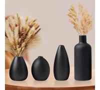 W&H Lot de 4 vases décoratifs modernes en céramique - Pour la décoration de la maison, la table, l'entrée