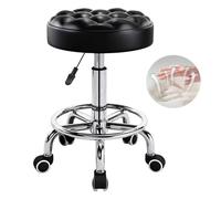 W&H Tabouret à roulettes réglable en Hauteur, Tabouret à roulettes jusqu'à 150 kg, Tabouret pivotant à 360° Tabouret de Bureau, Tabouret réglable en Hauteur 44-56cm, Chaise de Coiffure