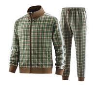 W JIANWANG Survêtement de sport et de fitness pour hommes, avec manches longues et fermeture Éclair, XXL