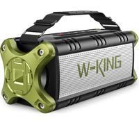 W-KING 90W Peak 50W RMS Enceinte Bluetooth Puissante, Grosse Haut Parleur Bluetooth Portable avec Basses Intenses/EQ, Enceinte San Fil Etanche IPX6/Powerbank/40H Lecture, Enceintes Exterieur NFC/TF