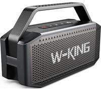 W-KING Enceinte Bluetooth Puissante, 80W Peak IPX6 Haut-Parleur Bluetooth Speaker Portable étanche sans Fil avec 2 Pilotes à Gamme Complète/Basses Riches, 2 Appariements/30H/U-Disk/Carte TF/AUX/EQ