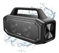 W-KING Haut-parleurs Bluetooth sans fil 80 W, amplification basses, appariement stéréo, charge inversée, étanche IPX6, appels mains