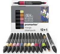 W&n Promarker Set X12+1 Manga Steampunk[Z51]
