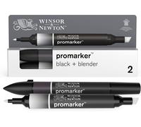 W&n Promarker Set X2pc Noir + Blender[Z79]