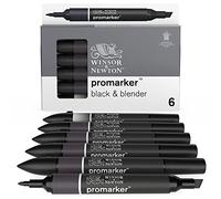 W&N PROMARKER SET X6 - 5 NOIR + 1 BLENDER