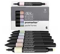 Winsor & Newton – Marqueurs ProMarker Double Pointe Graphique Pastel Tons de 6