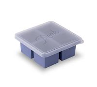 W&P Cups Cubes Plateau de congelation en silicone avec couvercle Bleu fait 4 portions parfaites a 1 tasse Freeze & Stocker Boutage de soupe Sauce