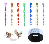 W Rxkiocs 7PCS Anti Pigeons pour Balcon Répulsif Pigeon Anti Oiseaux avec 1PCS Repulsif Oiseaux Double-Face 50m*2.4cm pour Jardin Balcon Arbres Fruitiers (7 Couleurs)