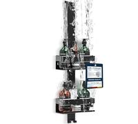 W&S Étagère de Douche à Suspendre Sans Perçage - Étagère Rangement en Acier Inoxydable | Panier Rangement Antirouille | Étagère Salle de Bain, Porte Savon Douche, Rangement Salle de Bain - Noir