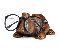 W Weblytech Porte-lunettes en bois fait à la main en forme de tortue pour bureau, décoration de la maison