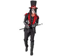W WIDMANN MILANO Party Fashion Costume de prêtre vaudou Dia de los Muertos, Day of the Dead, sorcière, déguisement Halloween