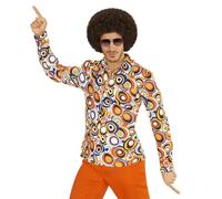 W WIDMANN MILANO Party Fashion - Chemise années 70, Chemise pour Homme, Style Disco, Costumes de Carnaval