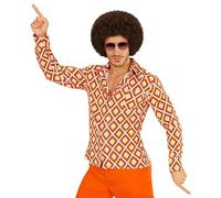 W WIDMANN Milano Mode Festive - Chemise années 70, Chemise pour Homme, Style Disco, Costumes de Carnaval