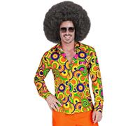 W WIDMANN Milano Mode Festive - Chemise années 70, Chemise pour Homme, Style Disco, Costumes de Carnaval