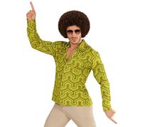 W WIDMANN Milano Mode Festive - Chemise années 70, Chemise pour Homme, Style Disco, Costumes de Carnaval
