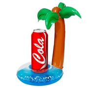 W WIDMANN MILANO Party Fashion - 00020 Porte-canette Gonflable en Forme de Palmier Hauteur 30 cm, Ø 20 cm, Porte-gobelet, fête sur la Plage, Hawaï, fête à thème