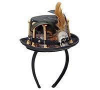 W WIDMANN MILANO Party Fashion 00811 - Mini-chapeau vaudou, serre-tête, accessoire, coiffe, soirée à thème, carnaval