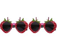 W WIDMANN MILANO Party Fashion - 01393 - Lunettes fraise, lunettes de fête, lunettes de plaisir, accessoires de déguisement, accessoires, carnaval