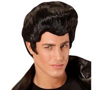 W WIDMANN MILANO Party Fashion 01849 - Perruque Rockabilly, noir, Carnaval, Fête à thème