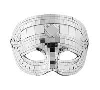 W WIDMANN MILANO Party Fashion 03635 - Masque pour les yeux boule à facettes, argent, masque facial, bal masqué, Show Time, carnaval