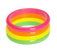 W WIDMANN MILANO Party Fashion - 05845 - Bracelets néon, set de 4, bijoux, chaîne de bras, années 80, carnaval, fête à thème