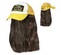 W WIDMANN MILANO Party Fashion -05934 - Casquette de camionneur avec cheveux, Réglable, Casquette, Chapeau, Coiffe, Accessoire, Fête à thème, Carnaval