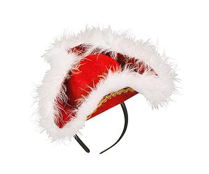 W WIDMANN MILANO Party Fashion 06903 - Serre-tête, mini tricorne, avec plumes de marabout, majorette, garde féminine, chapeau, coiffe, accessoire, carnaval, soirée à thème