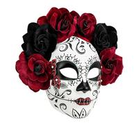 W WIDMANN MILANO Party Fashion 08462 - Masque Dia de Los Muertos avec roses, accessoire pour le Day of the Dead, Halloween