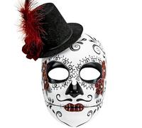 W WIDMANN MILANO Party Fashion 08463 - Masque Dia de Los Muertos avec chapeau, accessoire pour Day of the Dead, Halloween