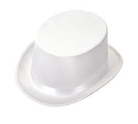 W WIDMANN MILANO Party Fashion - 09781 Chapeau Unisexe Adulte Grand Gala, Chapeau, 10's et 20's, Nouvel an, Marié, Carnaval, Fête à thème, Taille Unique, Couleur Blanc
